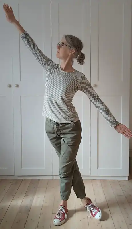 woman performing Qi Gong movement